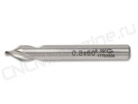 DV303008 Сверло центровочное 0.8 мм (0.8х3.15х1.1х25) Р6М5К5 HSS-EX DIN 333 Тип А, комбинированное