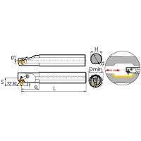 S20Q-MVWNL16 Резец токарный (державка) расточной по металлу