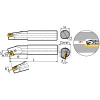 S25R-PSKNR12 Резец токарный (державка) расточной по металлу