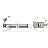 SIGEL0808A-EH Резец (державка) канавочный расточной