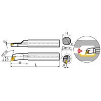 S08K-SDQCL07 Резец токарный (державка) расточной по металлу