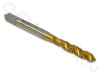 Метчик М6х1 HSS-E 6H спиральная канавка 38°, TiN (T02006)