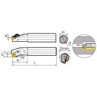 S20Q-MCKNL12 Резец токарный (державка) расточной по металлу