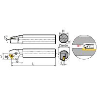 S20Q-MTWNL16 Резец токарный (державка) расточной по металлу