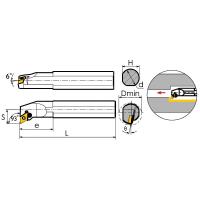 A20Q-PDUNR11 Резец токарный (державка) расточной по металлу (канал СОЖ)