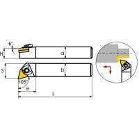 WTQNR2020K16 Резец токарный (державка) по металлу