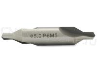 Центровочное сверло 5 мм Р6М5 (HSS) тип A, комбинированное, двухстороннее