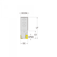 Корпус фрезы со сменными пластинами NC-AP10-D12-W16-L100-Z01-H
