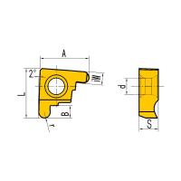 GER100-050AR Пластина канавочная радиусная