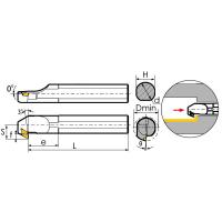 S16Q-SDZCR07 Резец токарный (державка) расточной по металлу