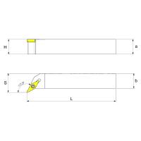 SVQCR2525M16 Резец токарный (державка) по металлу