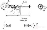 Сверло 2300-0801 ГОСТ 19543 с цилиндрическим хвостовиком для обработки лёгких сплавов