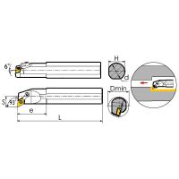 A25S-MDUNR1504 Резец токарный (державка) расточной по металлу (канал СОЖ)
