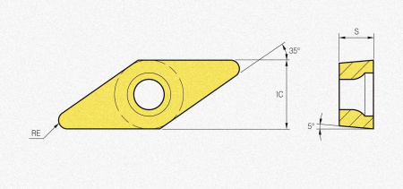 Пластина твердосплавная VBGT110302L-KF PC5300