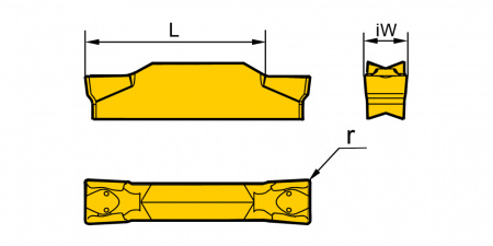 ZTGD0404-MM-YB9320 Пластина отрезная, канавочная SANT