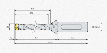 Корпус сверла TPDX5D-09512-48 