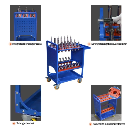 Синяя классическая тележка для инструментов с ЧПУ BT40-35PCS