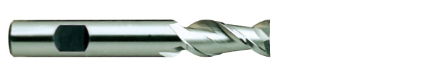 Фреза из быстрорежущей стали HSS End MILL HSSCo8 с 2-мя зубьями с углом спирали 30° укороченная. 1X6X3X49