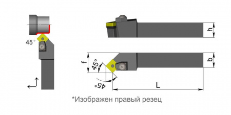 MSSNL3232P19 Державка проходная для наружного точения Trinix 