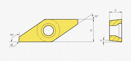 Пластина твердосплавная VCGX120301MFR-VP1 PC5300