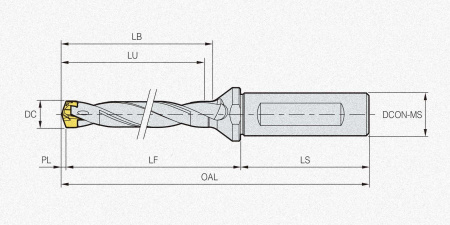 Корпус сверла TPDX8D-10016-80 