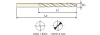Сверло из быстрорежущей стали Straight Shank HSSCo8 DIN 338 с цилиндрическим хвостовиком, 1.4X18X40