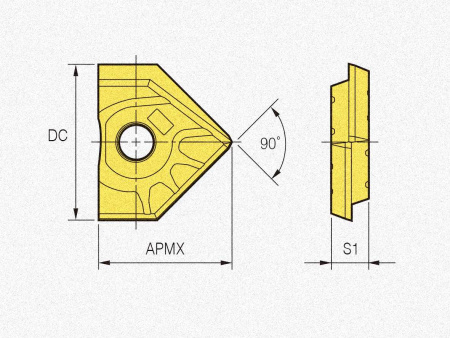 Пластина твердосплавная LCF250-D90 PC210F