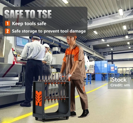 Тележка для инструмента с ЧПУ удобна, компактна и проста в сборке.