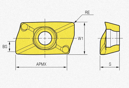 Пластина твердосплавная ADKT120408PESR-ML PC5300