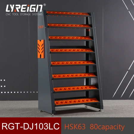 Наклонная конструкция стеллажа для инструментов с ЧПУ облегчает доступ