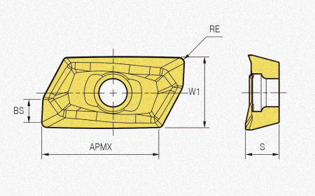 Пластина твердосплавная XDET190516PEFR-MA PD1010