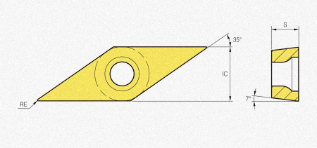 Пластина твердосплавная VCET110301MFR-KM PC9030