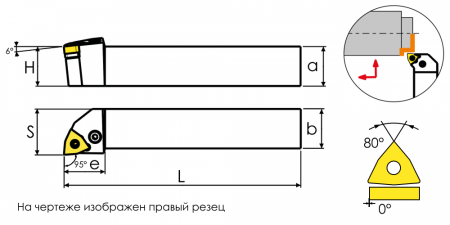 PWLNL2525M06 Державка проходная для наружного точения Trinix 