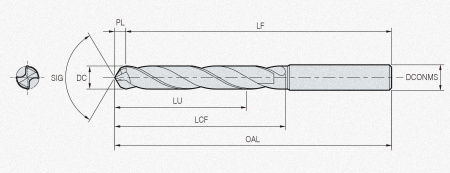 Сверло твердосплавное MSDP0635-5C ND2110