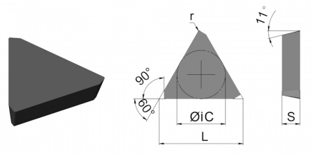TPKN2204PDSKL-YBC301 Фрезерная пластина Trinix