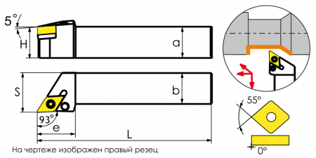 PDJNR2525M15 Державка проходная для наружного точения Trinix 