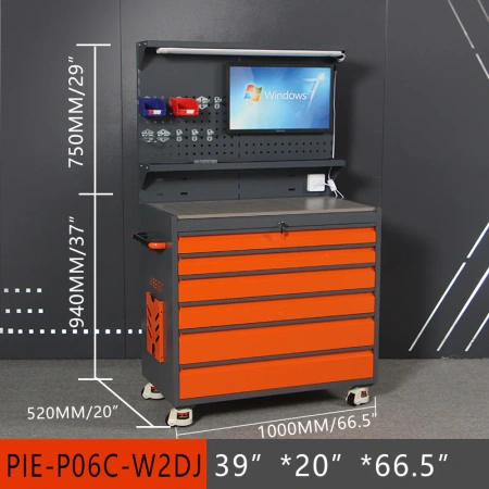 Тележка для инструментов с ЧПУ, шесть ящиков