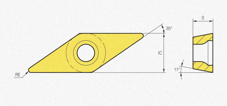Пластина твердосплавная VPGT080201R-KF PC8110