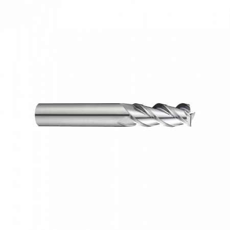 Фреза концевая твердосплавная NC-Mill ALU с 3-мя зубьями (спираль 45°) удлиненная, 12X12X25X75