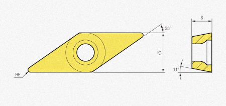 Пластина твердосплавная VPGT110304MFN-VP1 PC8110