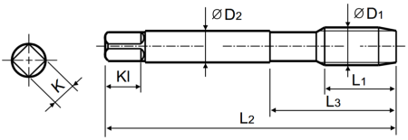 Дюймовый метчик резьбы Витворта YG1 G 3/4" TC729700