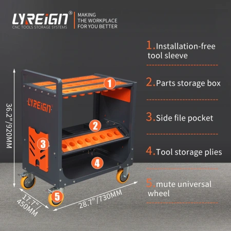 Тележка для инструментов с ЧПУ, рекомендованная клиентом, большая вместимость, классический стиль