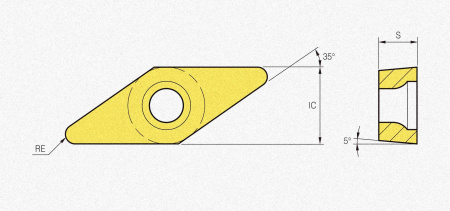 Пластина твердосплавная VBGT110301-FS PC8110