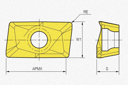 Пластина твердосплавная APKT1604PDFR-MA2 H01
