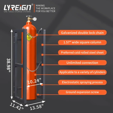 Стойка для газовых баллонов, кронштейн для кислородного баллона, стойка для хранения баллонов с ацетиленом и углекислым газом