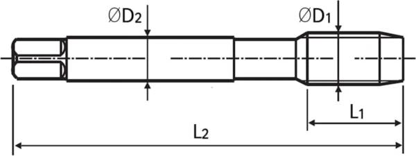 Метчик цельный машинный YG1 1/4" - 28 UNF TC184422