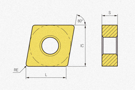 Пластина твердосплавная CNMG160612-RK NC6315