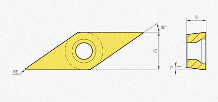 Пластина твердосплавная VCGT110302MFN-VP1 PC8110