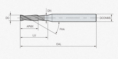 Фреза концевая DFE2040-080-N160S04 ND3000