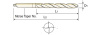 Сверло из быстрорежущей стали Taper Shank HSS DIN 1870/1 с хвостовиком конус морзе  сверхдлинное, 15XMT#2X220X340